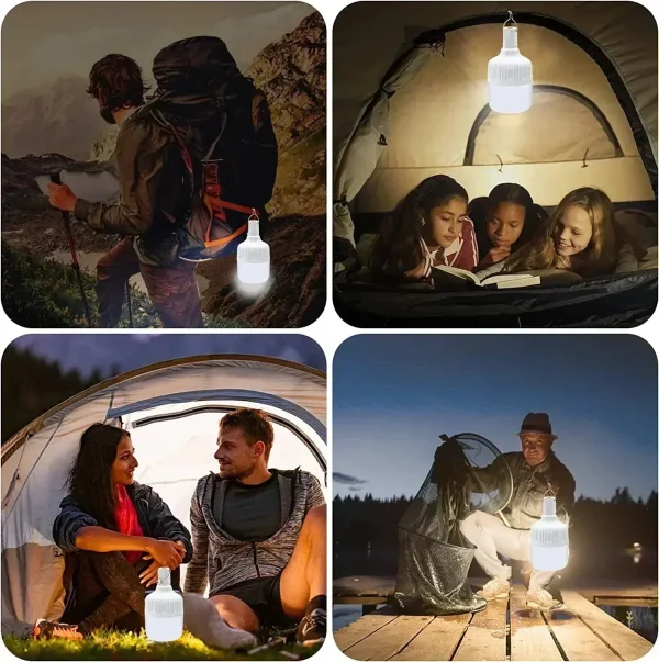 Emergency Light Outdoor Camping Supplies 60W  Edc Outdoor USB Rechargeable LED Light Bulb Lantern Hiking Sports Entertainment - Image 4