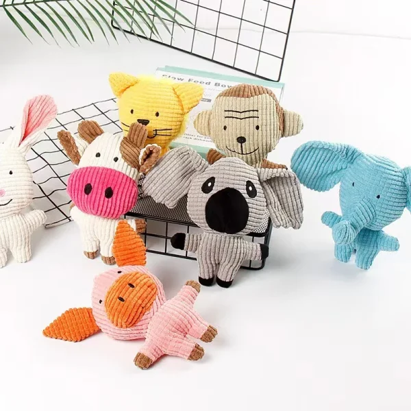 Dog Toys Squeak Pet Accessories Cow Rabbit Chew Squeaky Whistling - Image 3