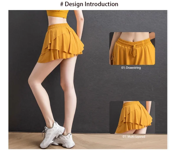 Women Sports Shorts High Waist Butt Golf Fitness - Image 20