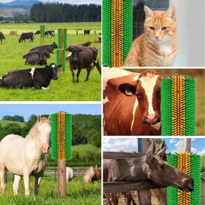 Horse Brushes for Grooming Scratching Brush - Cow Brush Itch Relief Equine Cattle Massage Brushes Goat Sheep Pig