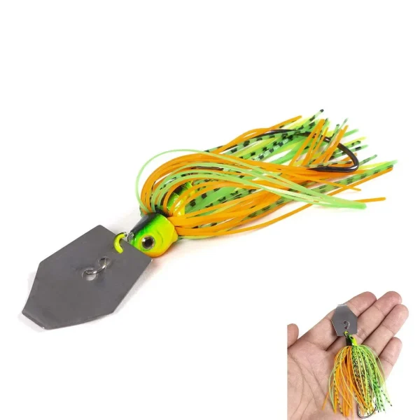 Fishing Lures 100mm 11g Blade Metal Bait With Rubber Skirt Artificial Wobbler 1pcs - Image 2