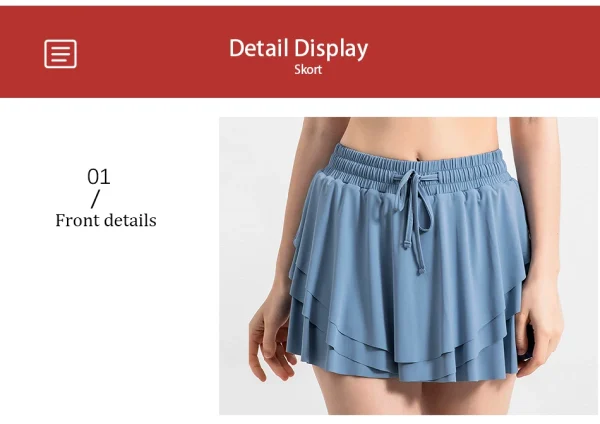 Women Sports Shorts High Waist Butt Golf Fitness - Image 37