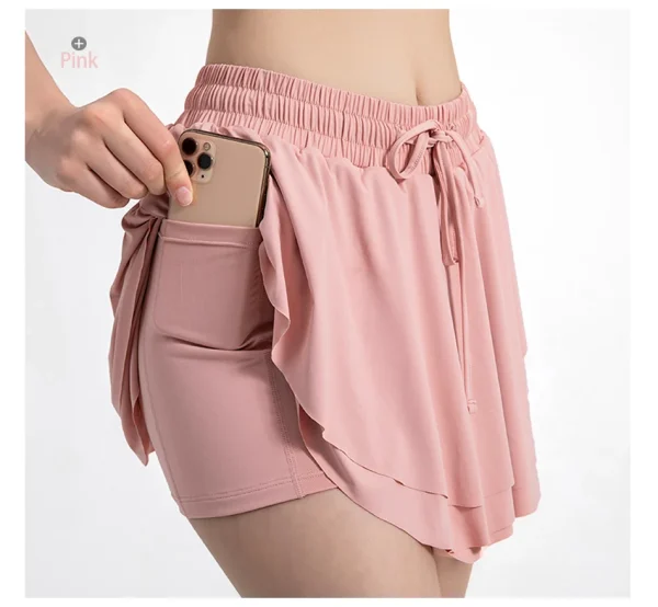 Women Sports Shorts High Waist Butt Golf Fitness - Image 31