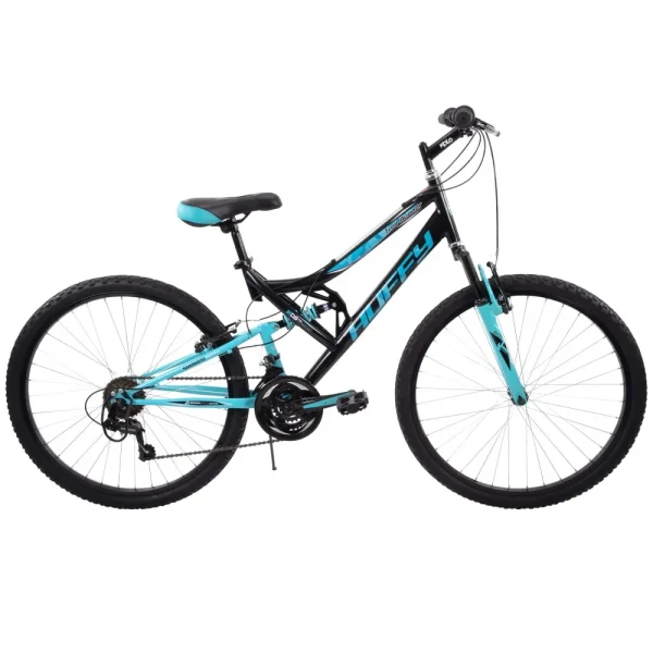 26" Trail Runner Mountain Bike, Fits Riders 5'0"+, Black/Teal, Adult - Image 7
