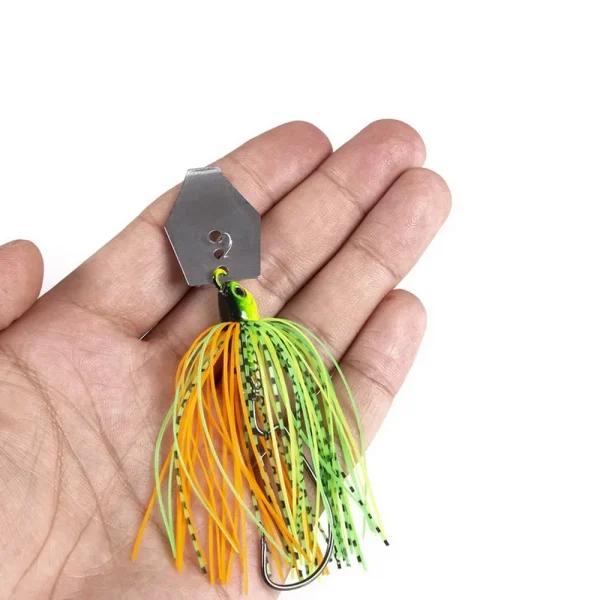 Fishing Lures 100mm 11g Blade Metal Bait With Rubber Skirt Artificial Wobbler 1pcs - Image 5