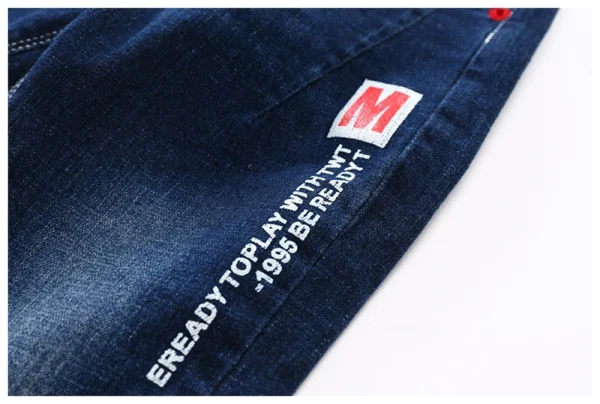 Boy's Denim Spring Slim Jeans Stretch - Elastic Waist Pants 5-13 Y Kids - Image 15