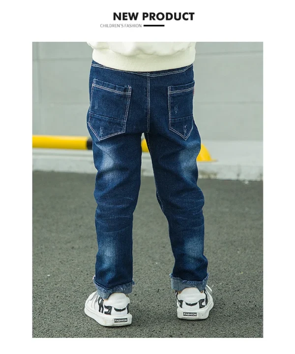 Boy's Denim Spring Slim Jeans Stretch - Elastic Waist Pants 5-13 Y Kids - Image 10
