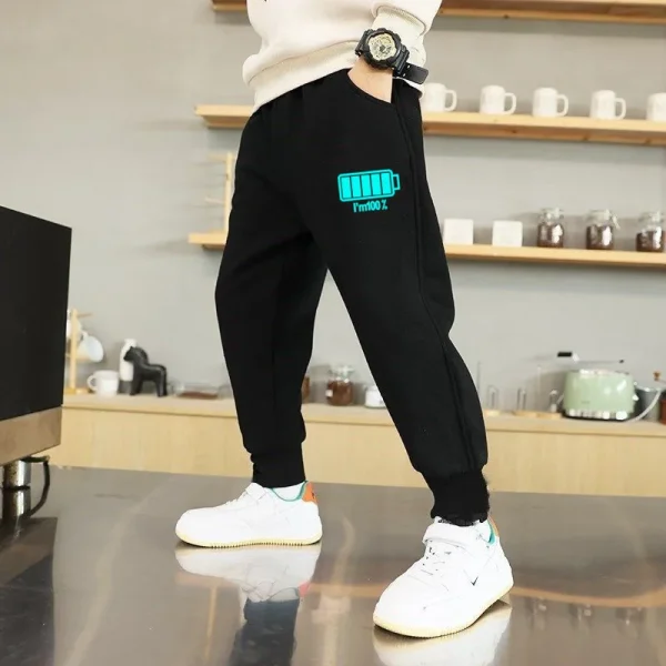 Boys Jogger Sports Pants Cotton Sweat Trousers with Pocket - Image 10