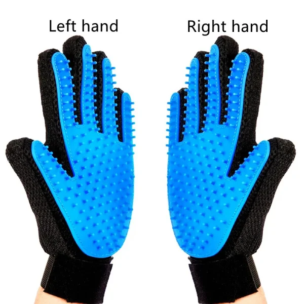 Pet Grooming = Massage Glove Dogs = Cats Rubber Bath Brush Environmental Protection Silicone Glove - Image 11