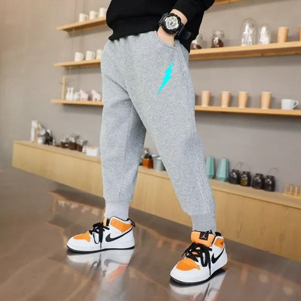 Boys Jogger Sports Pants Cotton Sweat Trousers with Pocket - Image 6