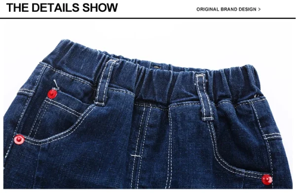 Boy's Denim Spring Slim Jeans Stretch - Elastic Waist Pants 5-13 Y Kids - Image 13
