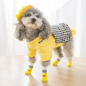 Paw Protector 4pcs/set Dog Socks Foot Covers Warm Anti Slip Shoes