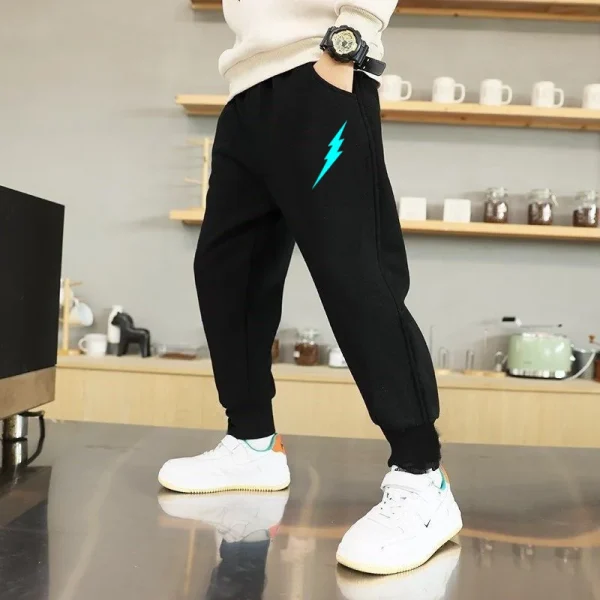 Boys Jogger Sports Pants Cotton Sweat Trousers with Pocket - Image 12