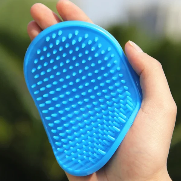 Pet Grooming = Massage Glove Dogs = Cats Rubber Bath Brush Environmental Protection Silicone Glove - Image 15