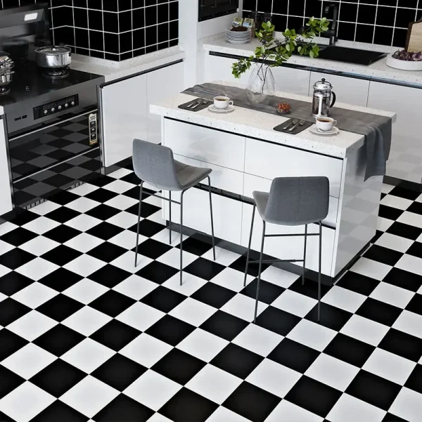 Simulated Thick Marble Tile Floor Sticker PVC Waterproof Self-adhesive Living room Toilet Kitchen Home Floor Decor Wall sticker - Image 35