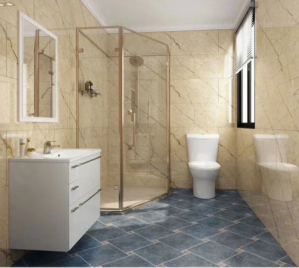 Simulated Thick Marble Tile Floor Sticker PVC Waterproof Self-adhesive Living room Toilet Kitchen Home Floor Decor Wall sticker - Image 32