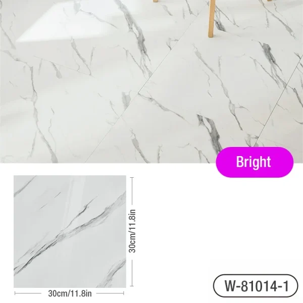 Simulated Thick Marble Tile Floor Sticker PVC Waterproof Self-adhesive Living room Toilet Kitchen Home Floor Decor Wall sticker - Image 20