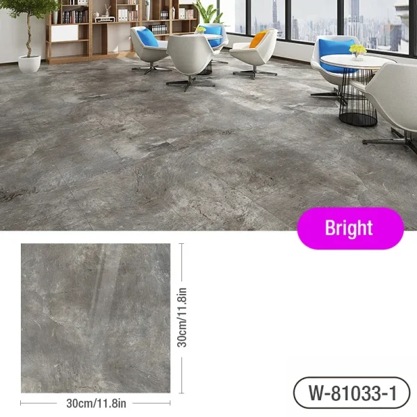 Simulated Thick Marble Tile Floor Sticker PVC Waterproof Self-adhesive Living room Toilet Kitchen Home Floor Decor Wall sticker - Image 14