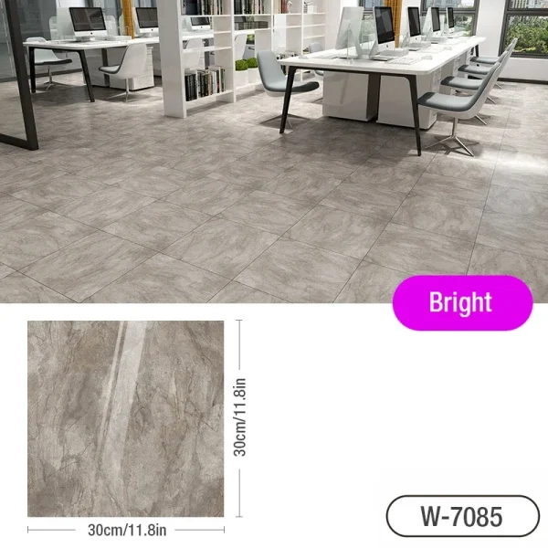 Simulated Thick Marble Tile Floor Sticker PVC Waterproof Self-adhesive Living room Toilet Kitchen Home Floor Decor Wall sticker - Image 11