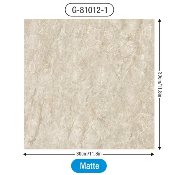 Simulated Thick Marble Tile Floor Sticker PVC Waterproof Self-adhesive Living room Toilet Kitchen Home Floor Decor Wall sticker - Image 18