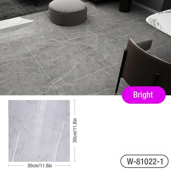 Simulated Thick Marble Tile Floor Sticker PVC Waterproof Self-adhesive Living room Toilet Kitchen Home Floor Decor Wall sticker - Image 15