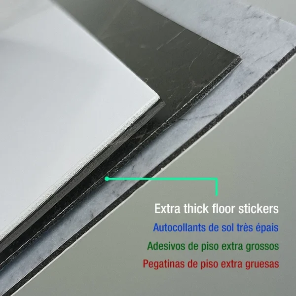 Simulated Thick Marble Tile Floor Sticker PVC Waterproof Self-adhesive Living room Toilet Kitchen Home Floor Decor Wall sticker - Image 3