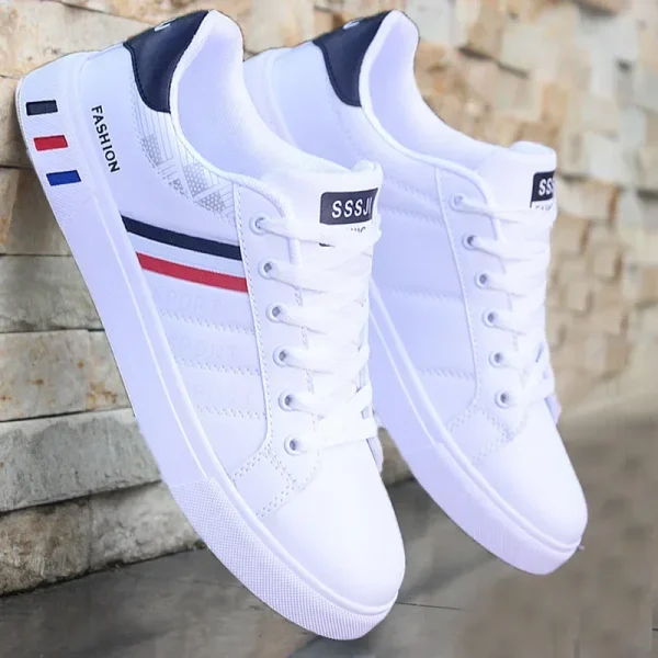 Men Casual Shoe - Comfortable Flat Vulcanized Sneakers Summer Autumn Leisure Leather - Image 2