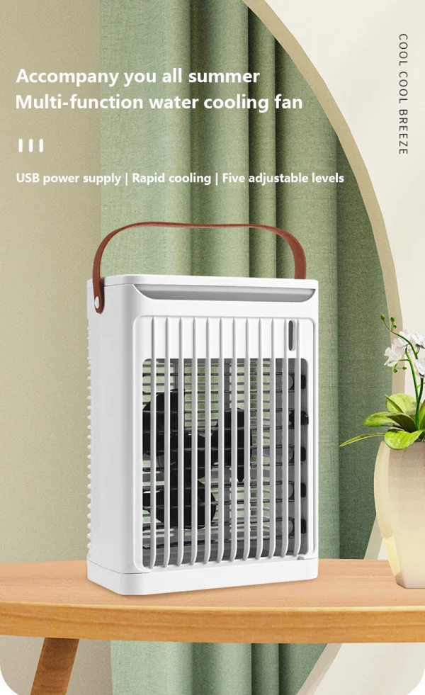 Air Cooling Unit Portable with Fan - offers 7 Colors of LED Night Light 6.8L Water Tank 5 Speeds Energy Saving for Home Office Bedroom - Image 10