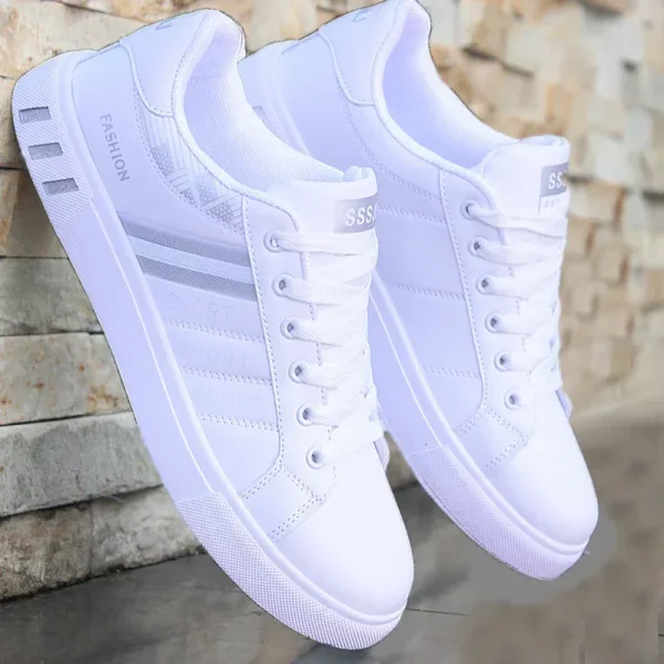 Men Casual Shoe - Comfortable Flat Vulcanized Sneakers Summer Autumn Leisure Leather - Image 3