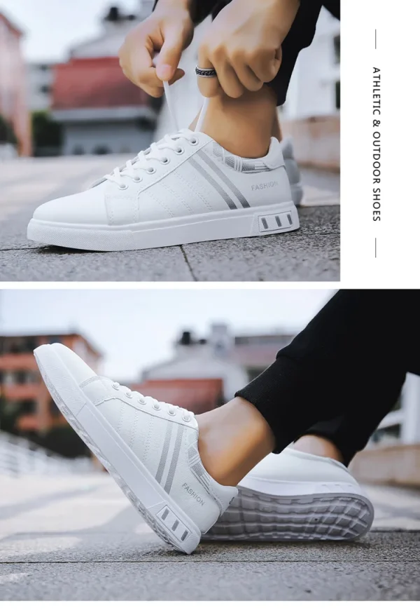 Men Casual Shoe - Comfortable Flat Vulcanized Sneakers Summer Autumn Leisure Leather - Image 29