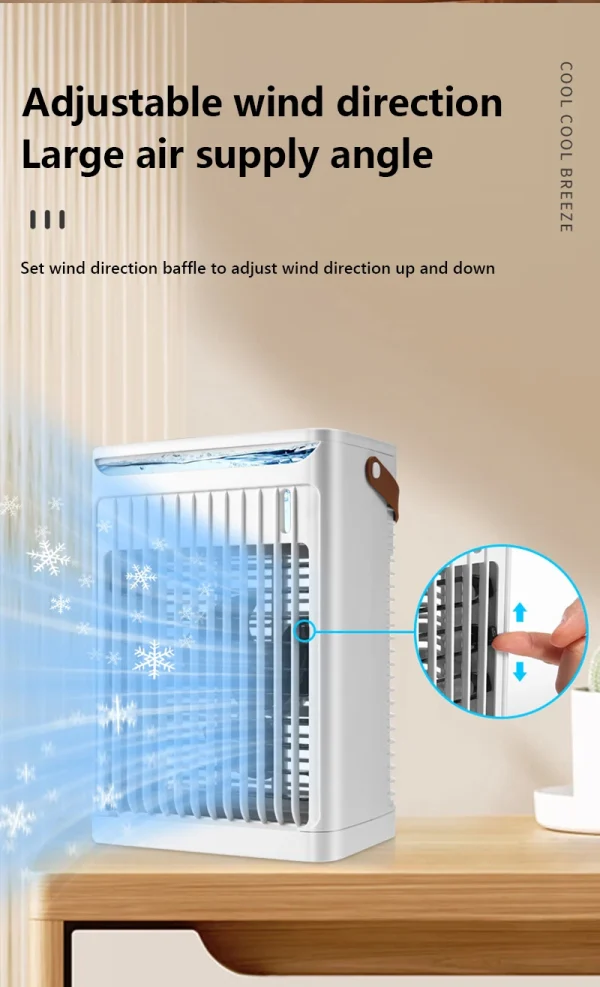 Air Cooling Unit Portable with Fan - offers 7 Colors of LED Night Light 6.8L Water Tank 5 Speeds Energy Saving for Home Office Bedroom - Image 19