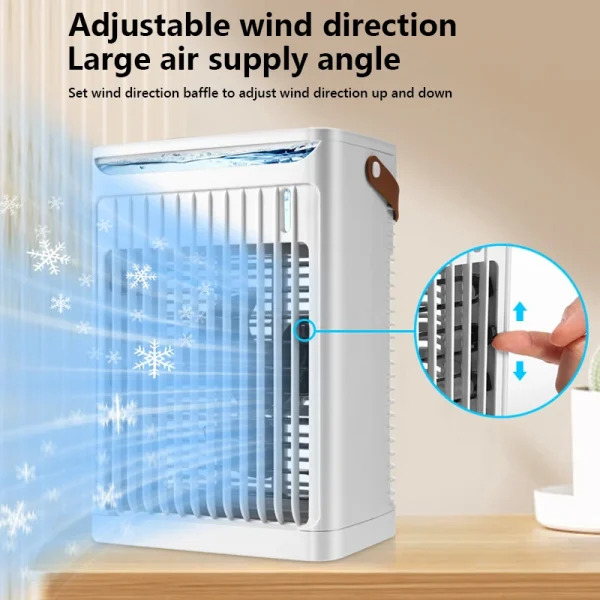 Air Cooling Unit Portable with Fan - offers 7 Colors of LED Night Light 6.8L Water Tank 5 Speeds Energy Saving for Home Office Bedroom - Image 3
