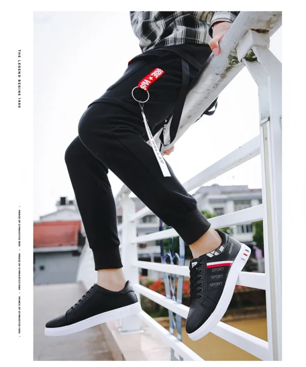 Men Casual Shoe - Comfortable Flat Vulcanized Sneakers Summer Autumn Leisure Leather - Image 23