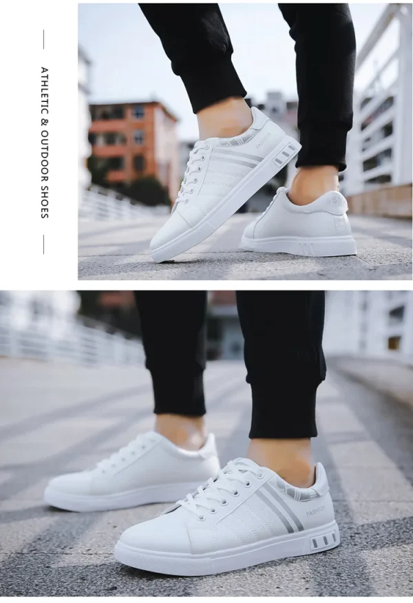 Men Casual Shoe - Comfortable Flat Vulcanized Sneakers Summer Autumn Leisure Leather - Image 31