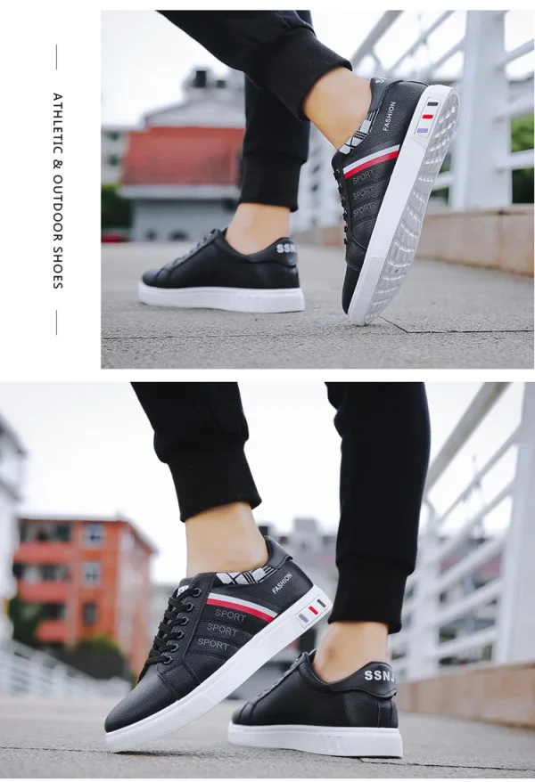 Men Casual Shoe - Comfortable Flat Vulcanized Sneakers Summer Autumn Leisure Leather - Image 26