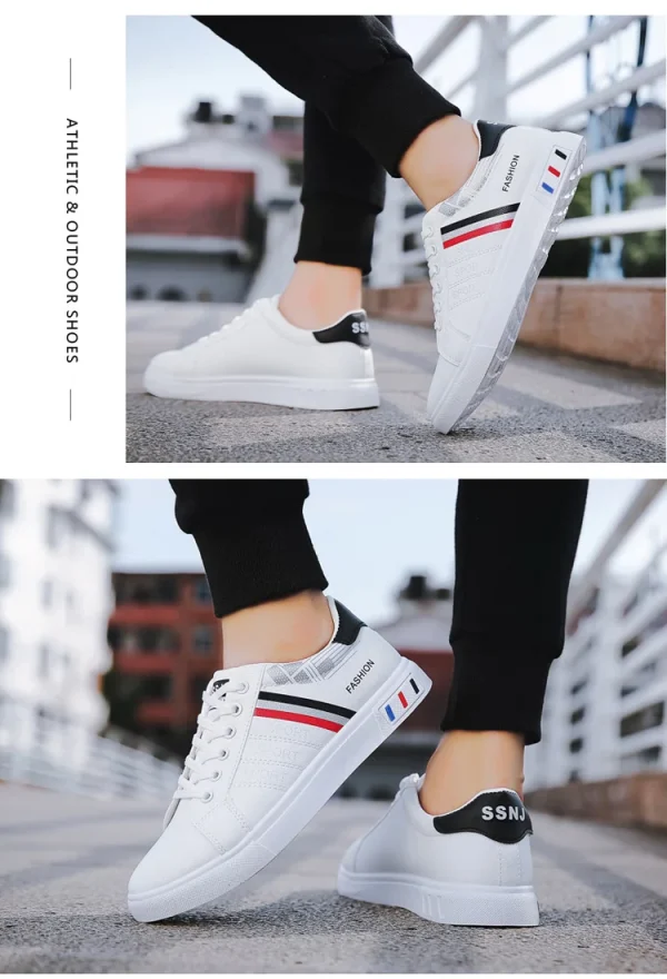 Men Casual Shoe - Comfortable Flat Vulcanized Sneakers Summer Autumn Leisure Leather - Image 19