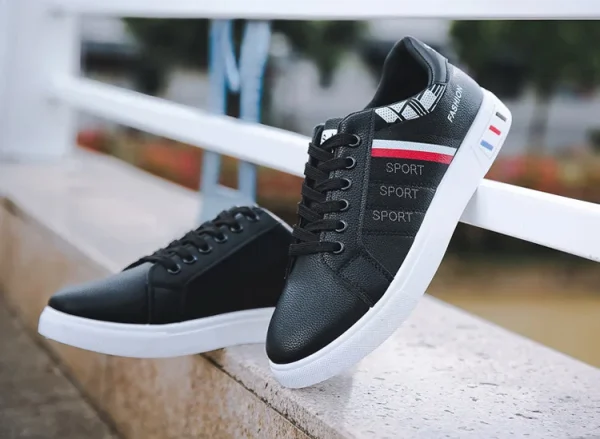 Men Casual Shoe - Comfortable Flat Vulcanized Sneakers Summer Autumn Leisure Leather - Image 21