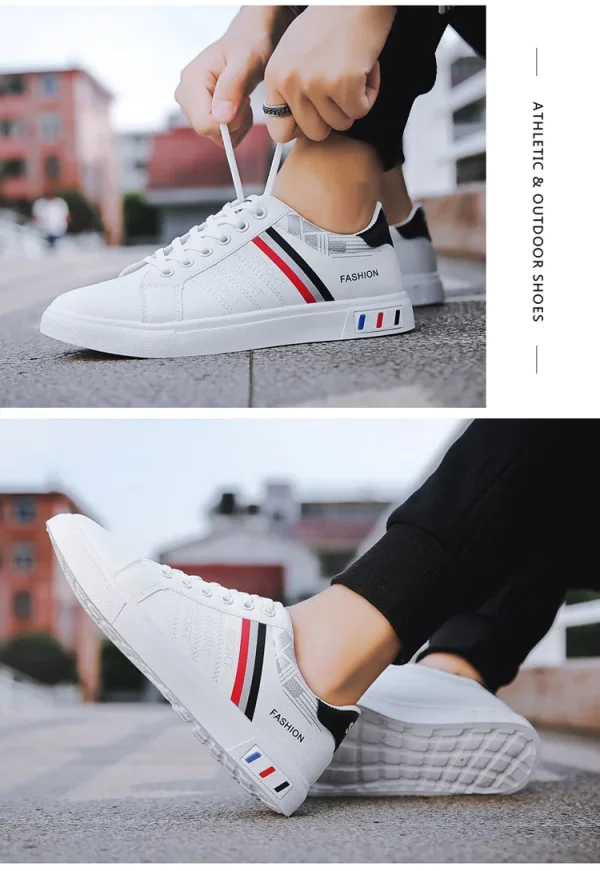Men Casual Shoe - Comfortable Flat Vulcanized Sneakers Summer Autumn Leisure Leather - Image 18