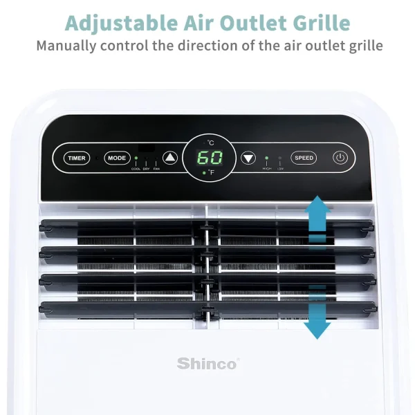 8,000 BTU Portable Air Conditioner, AC Unit with Built-in Cool, Dehumidifier & Fan Modes for Room up to 200 sq.ft - Image 4
