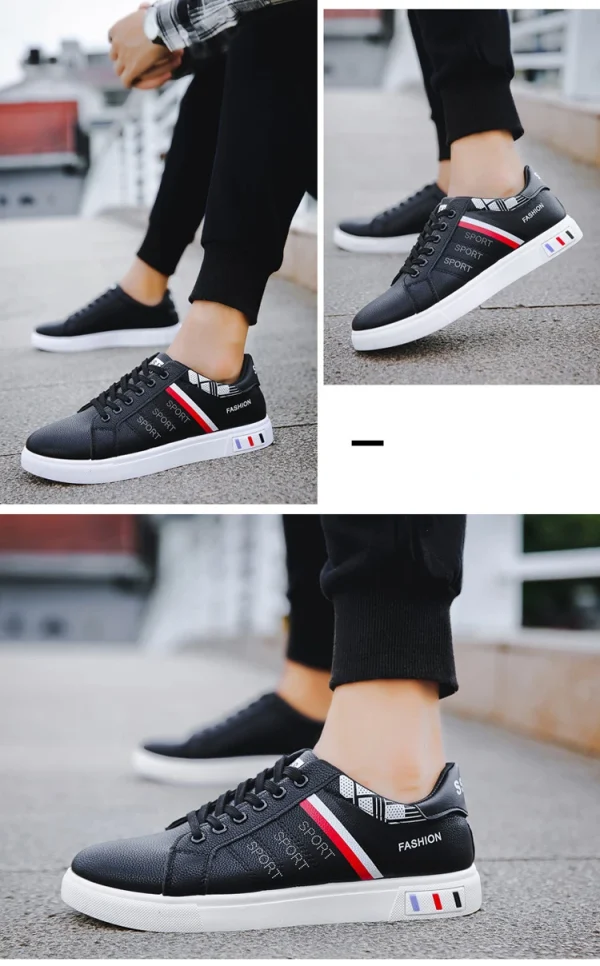 Men Casual Shoe - Comfortable Flat Vulcanized Sneakers Summer Autumn Leisure Leather - Image 25