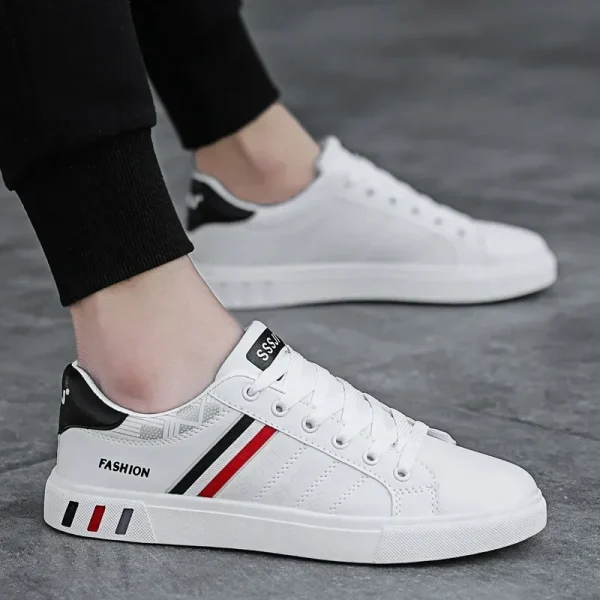 Men Casual Shoe - Comfortable Flat Vulcanized Sneakers Summer Autumn Leisure Leather - Image 5