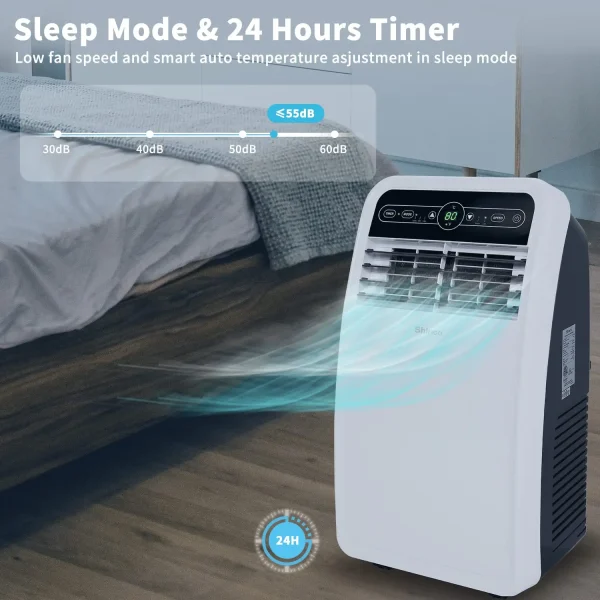 8,000 BTU Portable Air Conditioner, AC Unit with Built-in Cool, Dehumidifier & Fan Modes for Room up to 200 sq.ft - Image 8