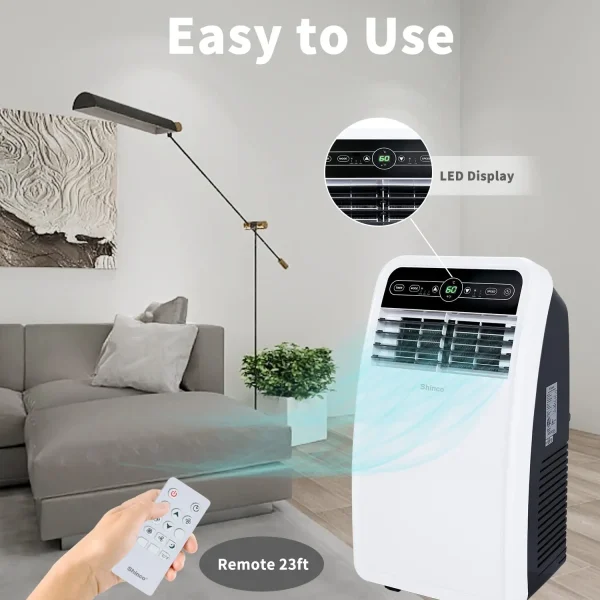 8,000 BTU Portable Air Conditioner, AC Unit with Built-in Cool, Dehumidifier & Fan Modes for Room up to 200 sq.ft - Image 5