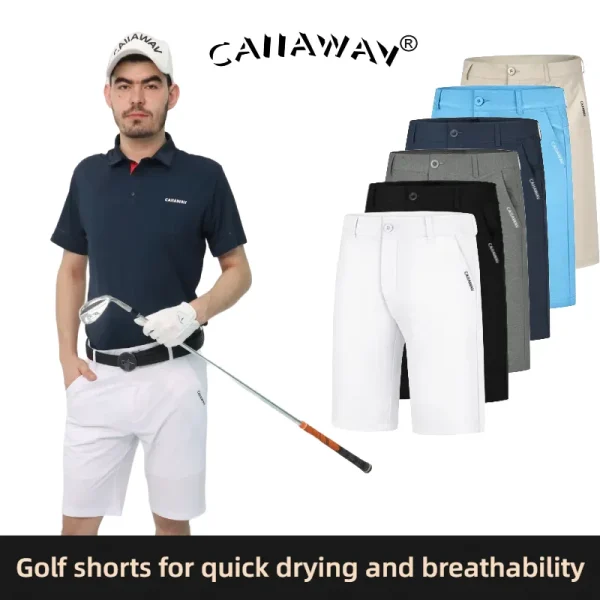 Men's Golf Shorts Summer Refreshing Breathable Comfortable Cotton CAIIAWAV