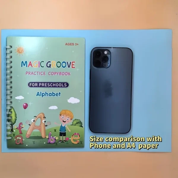 4pcs/set Reusable Children 3D Copybook for Calligraphy Numbers Handwriting Math Learning Book - Image 10