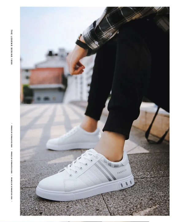 Men Casual Shoe - Comfortable Flat Vulcanized Sneakers Summer Autumn Leisure Leather - Image 28