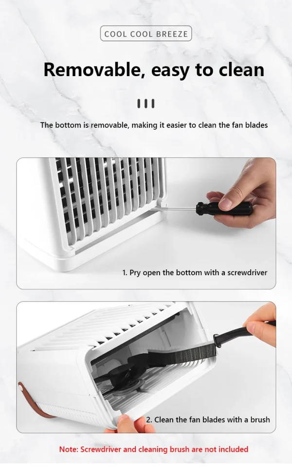 Air Cooling Unit Portable with Fan - offers 7 Colors of LED Night Light 6.8L Water Tank 5 Speeds Energy Saving for Home Office Bedroom - Image 14