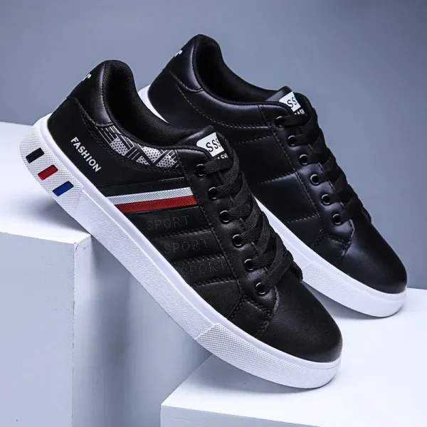 Men Casual Shoe - Comfortable Flat Vulcanized Sneakers Summer Autumn Leisure Leather - Image 8